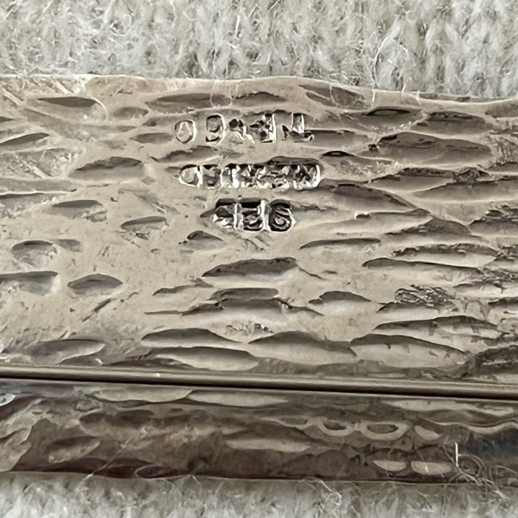 925 Sterling Silver Vintage 80’s Mexico Pin Brooch Native American Rectangle - Picture 9 of 11